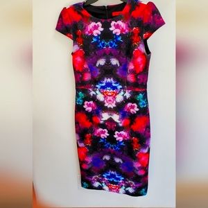 Betsy Johnson sheath dress, 4, multi colored